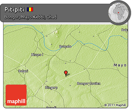 Physical 3D Map of Pitipiti