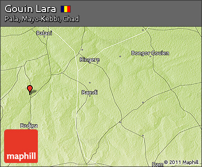 Physical 3D Map of Gouin Lara