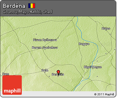 Physical 3D Map of Berdéna