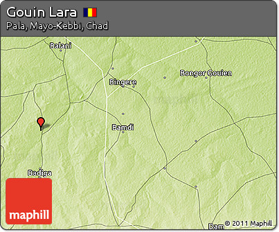 Physical 3D Map of Gouin Lara