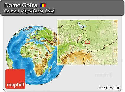 Physical Location Map of Domo Goïra