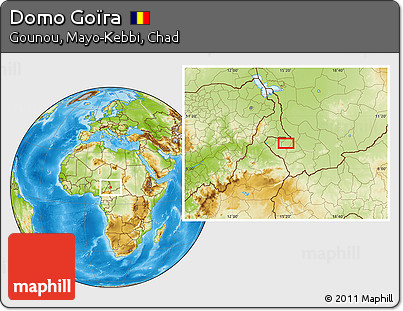 Physical Location Map of Domo Goïra