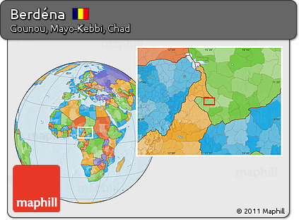 Political Location Map of Berdéna
