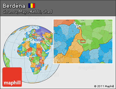 Political Location Map of Berdéna
