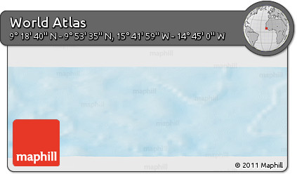 Physical Panoramic Map of the Area around 9° 36' 8" N, 15° 13' 29" W