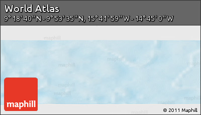 Physical Panoramic Map of the Area around 9° 36' 8" N, 15° 13' 29" W