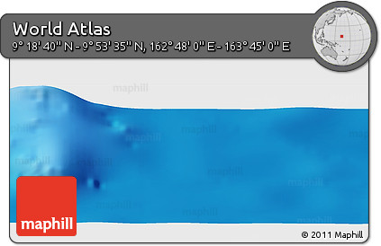 Physical Panoramic Map of the Area around 9° 36' 8" N, 163° 16' 30" E