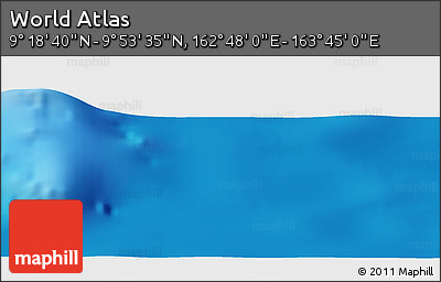Physical Panoramic Map of the Area around 9° 36' 8" N, 163° 16' 30" E