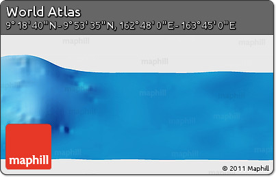 Physical Panoramic Map of the Area around 9° 36' 8" N, 163° 16' 30" E
