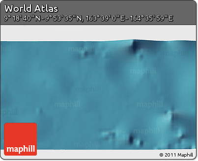 Satellite 3D Map of the Area around 9° 36' 8" N, 164° 7' 30" E