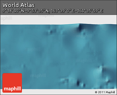 Satellite 3D Map of the Area around 9° 36' 8" N, 164° 7' 30" E