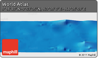Physical Panoramic Map of the Area around 9° 36' 8" N, 164° 7' 30" E