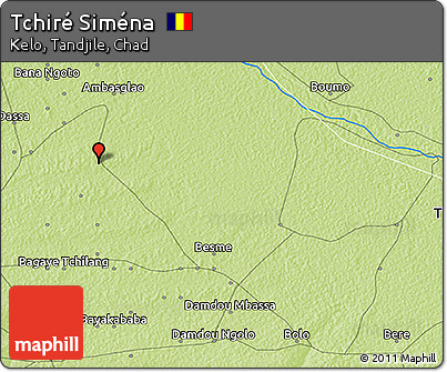 Physical 3D Map of Tchiré Siména