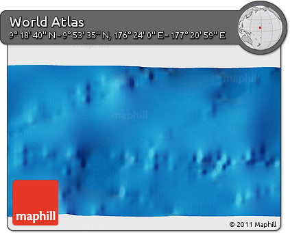 Physical 3D Map of the Area around 9° 36' 8" N, 176° 52' 30" E