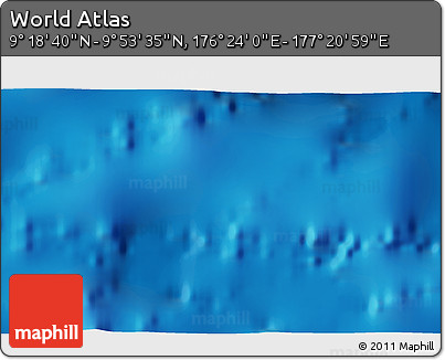 Physical 3D Map of the Area around 9° 36' 8" N, 176° 52' 30" E