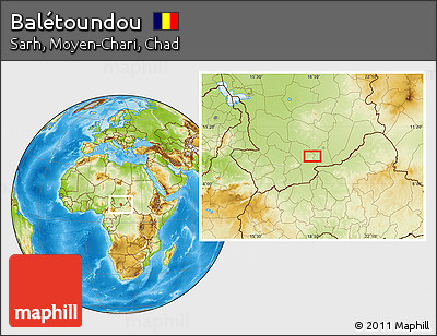 Physical Location Map of Balétoundou