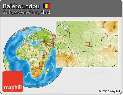 Physical Location Map of Balétoundou