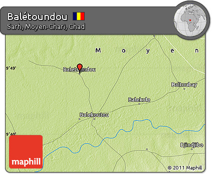 Physical Map of Balétoundou