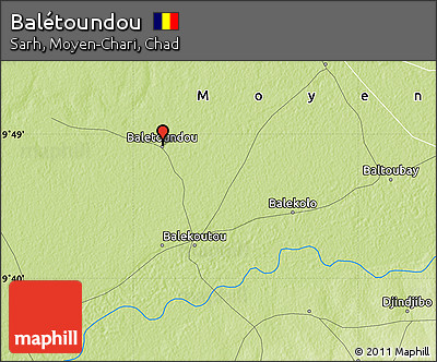 Physical Map of Balétoundou
