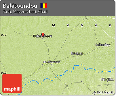 Physical Map of Balétoundou