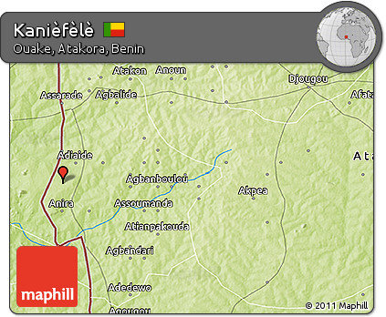 Physical 3D Map of Kanièfèlè