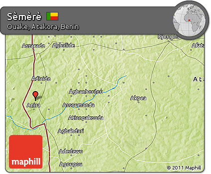 Physical 3D Map of Sèmèrè