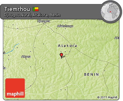 Physical 3D Map of Tiemrhou