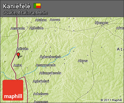 Physical 3D Map of Kanièfèlè