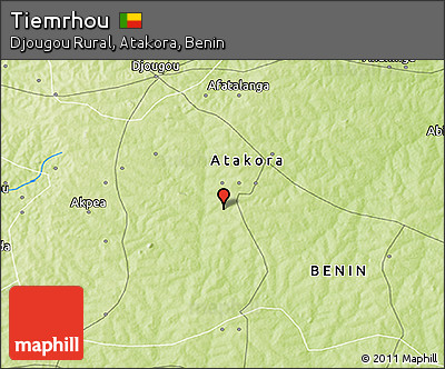 Physical 3D Map of Tiemrhou