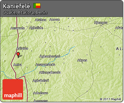 Physical 3D Map of Kanièfèlè