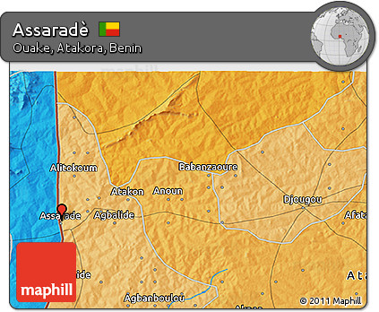 Political 3D Map of Assaradè