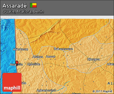 Political 3D Map of Assaradè