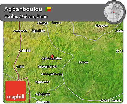 Satellite 3D Map of Agbanboulou
