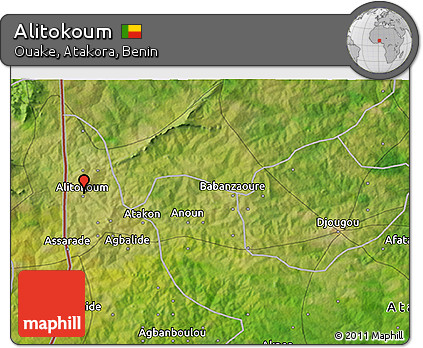 Satellite 3D Map of Alitokoum