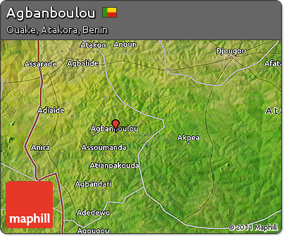 Satellite 3D Map of Agbanboulou