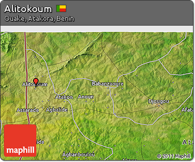 Satellite 3D Map of Alitokoum