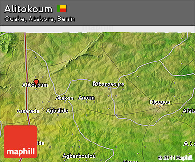 Satellite 3D Map of Alitokoum