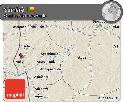 Shaded Relief 3D Map of Sèmèrè