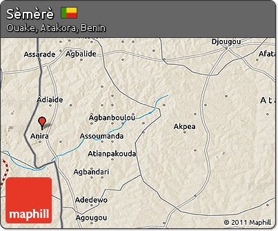 Shaded Relief 3D Map of Sèmèrè