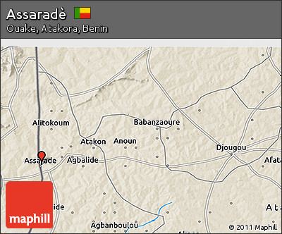 Shaded Relief 3D Map of Assaradè
