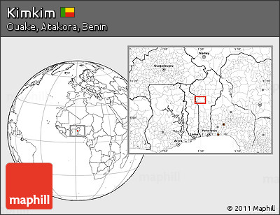 Blank Location Map of Kimkim