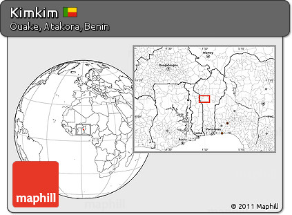 Blank Location Map of Kimkim