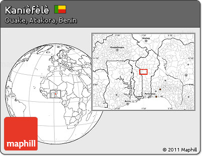 Blank Location Map of Kanièfèlè