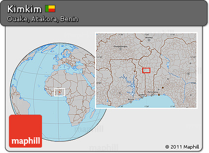 Gray Location Map of Kimkim