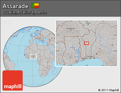 Gray Location Map of Assaradè