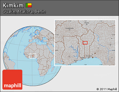 Gray Location Map of Kimkim