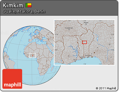Gray Location Map of Kimkim