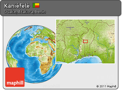 Physical Location Map of Kanièfèlè
