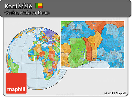 Political Location Map of Kanièfèlè