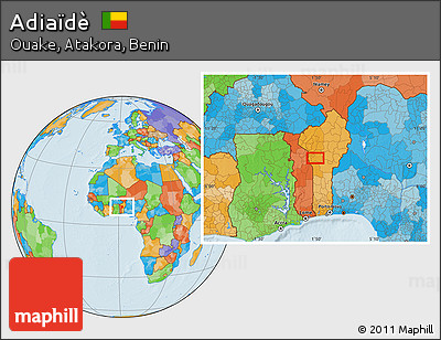 Political Location Map of Adiaïdè